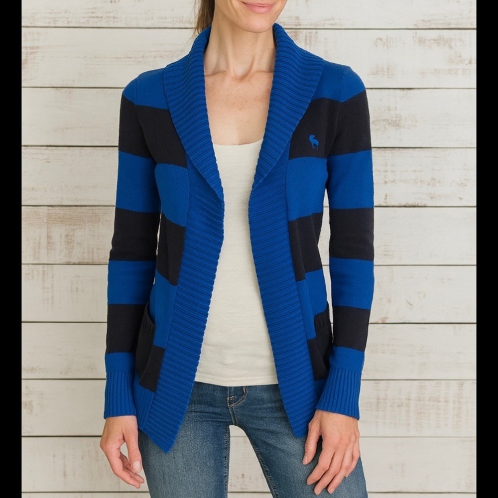 Abercrombie & Fitch Striped‎ size small vintage preppy cotton sweater cardigan